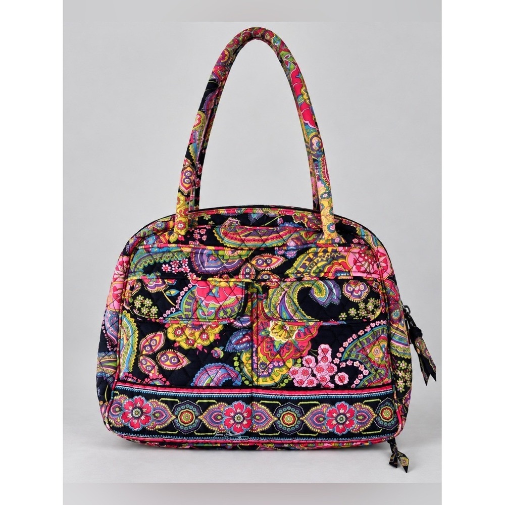 Vera Bradley Symphony in Hue Commuter Bag Tote Floral Whimsigoth Bohemian